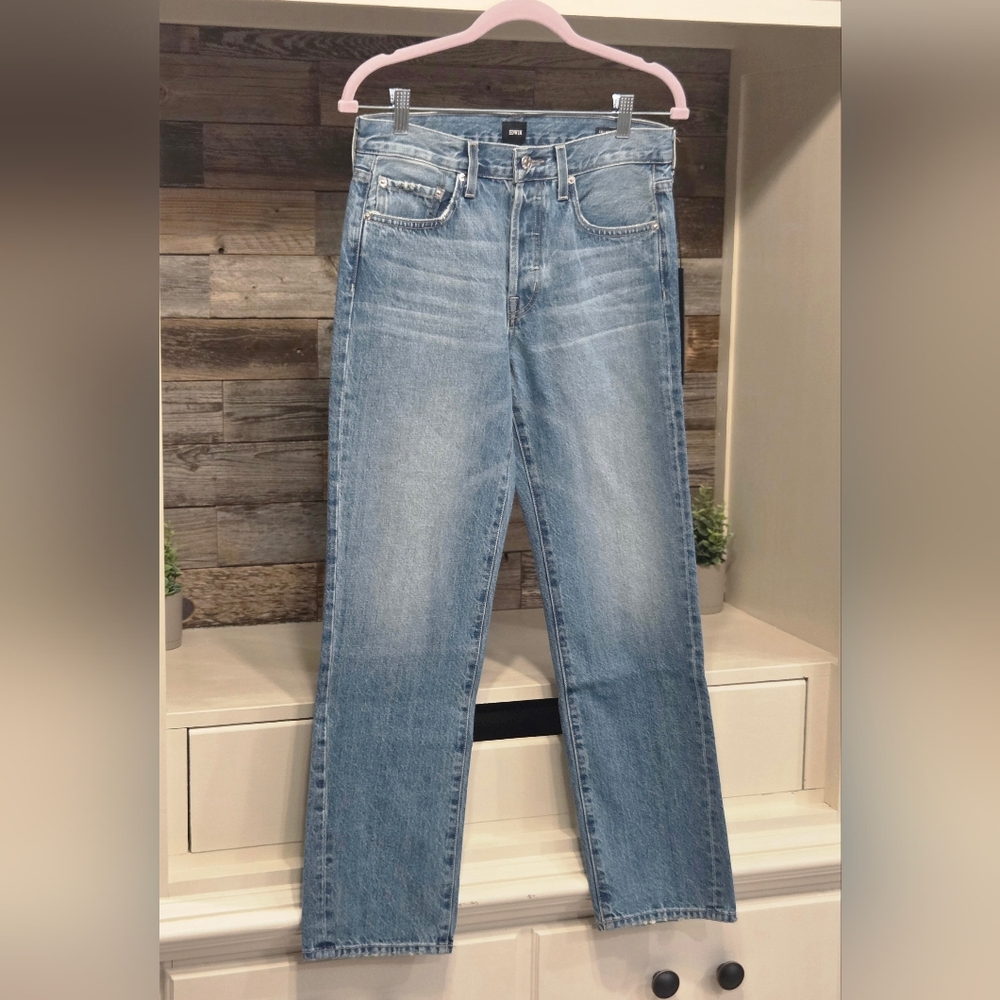 Edwin Kali Ankle Vintage Straight Leg Jeans- In The Color Ariel - Picture 7 of 13